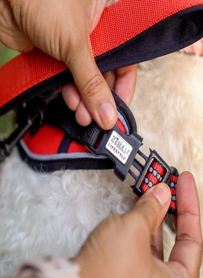 Zigly Lifestyle Shadow Guard Adjustable Dog Body Harness-Small - Red | Padded No-Pull Harness for Small Dogs & Puppies | Comfortable & Secure Dog Harness Daily Walks - Image 5